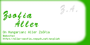 zsofia aller business card