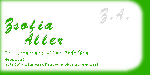 zsofia aller business card